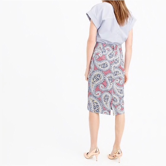 J.Crew • No. 2 Pencil Skirt in Paisley - Picture 3 of 4